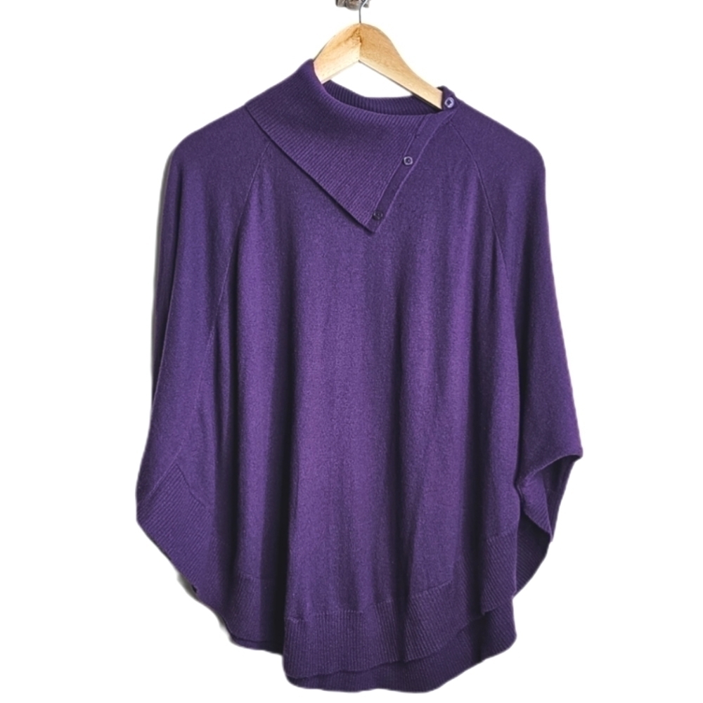 Talbots knit wool blend high neck dolman sweater size small medium
